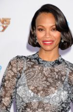 ZOE SALDANA at Guardians of the Galaxy Premiere in Hollywood