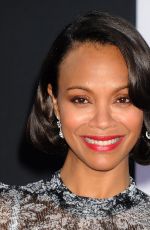 ZOE SALDANA at Guardians of the Galaxy Premiere in Hollywood