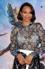 ZOE SALDANA at Guardians of the Galaxy Premiere in Hollywood