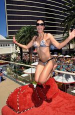 ADRIANNE CURRY in Bikini at Encore Beach Club in Las Vegas