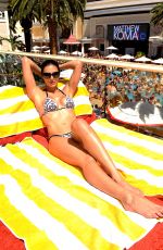 ADRIANNE CURRY in Bikini at Encore Beach Club in Las Vegas
