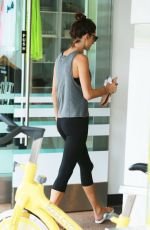 ALESSANDRA AMBROSIO Arrives at Soulcycle in Brentwood