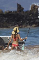 ALESSANDRA AMBROSIO in Bikini on the Beach in Hawaii 1308