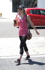 ALISON PILL in Leggings Out and About in Hollywood