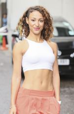 AMELLE BERRABAH Arrives at Good Morning Mritain Studios in London
