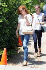 AMY ADAMS Arrives at a Party in Brentwood