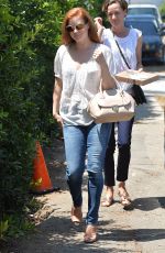 AMY ADAMS Arrives at a Party in Brentwood