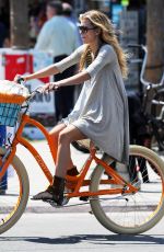 ANNALYNNE MCCORD Riding a Bicycle Out in Venice