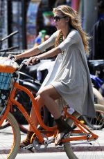 ANNALYNNE MCCORD Riding a Bicycle Out in Venice