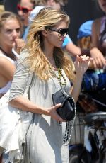 ANNALYNNE MCCORD Riding a Bicycle Out in Venice