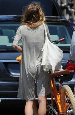 ANNALYNNE MCCORD Riding a Bicycle Out in Venice