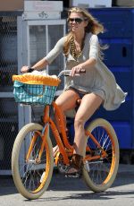 ANNALYNNE MCCORD Riding a Bicycle Out in Venice
