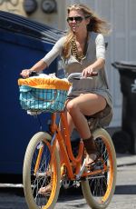 ANNALYNNE MCCORD Riding a Bicycle Out in Venice