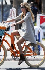 ANNALYNNE MCCORD Riding a Bicycle Out in Venice