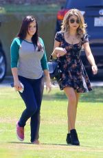 ARIEL WINTER and SARAH HYLAND on the Set of Modern Family in Pasadena
