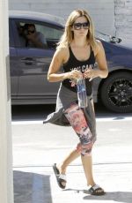 ASHLEY TISDALE Heads to a Pilates Class in Studio City