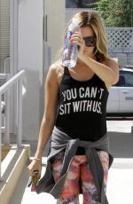 ASHLEY TISDALE Heads to a Pilates Class in Studio City