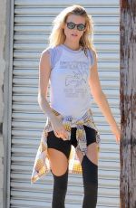 BEHATI PRINSLOO on the Set of Maroon 5 Music Video in Los Angeles