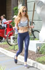 BELLA THORNE in Tank Top Leaves a Gym in Brentwood