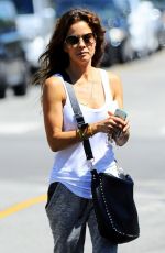 BROOKE BURKE Arrives at a Nail Salon in Brentwod