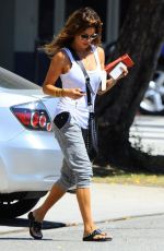 BROOKE BURKE Arrives at a Nail Salon in Brentwod