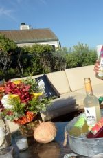 BROOKE BURKE at Vitafrute Cocktails by Veev Coconut Colada Launch in Malibu