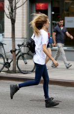 CARA DELEVINGNE Heading to a Metting in New York