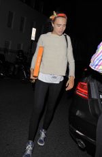 CARA DELEVINGNE Leaves Chiltern Firehouse in London