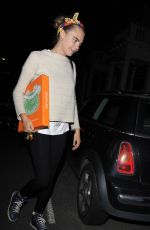 CARA DELEVINGNE Leaves Chiltern Firehouse in London