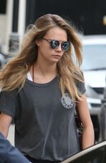 CARA DELEVINGNE Leaves Her Home in London