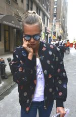 CARA DLEVINGNE Heading to a Metting in New York
