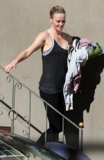 CHARLIZE THERON Leaves Yoga Class in South Africa