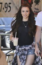 CHER LLOYD Leaves Mel’s Drive-in in West Hollywood