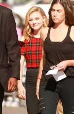 CHLOE MORETZ Arrives at Jimmy Kimmel Live! in Hollywood