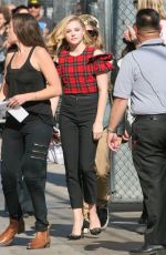 CHLOE MORETZ Arrives at Jimmy Kimmel Live! in Hollywood