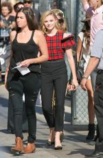 CHLOE MORETZ Arrives at Jimmy Kimmel Live! in Hollywood