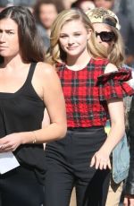 CHLOE MORETZ Arrives at Jimmy Kimmel Live! in Hollywood