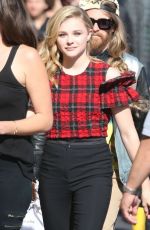 CHLOE MORETZ Arrives at Jimmy Kimmel Live! in Hollywood