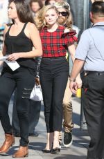 CHLOE MORETZ Arrives at Jimmy Kimmel Live! in Hollywood