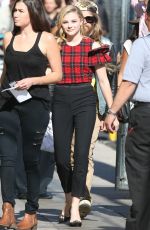 CHLOE MORETZ Arrives at Jimmy Kimmel Live! in Hollywood