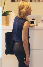 CHLOE MORETZ in tights at Soulcycle in New York