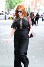 CHRISTINA HENDRICKS Arrives at BBC Studios in London