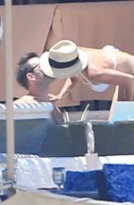 COURTNEY COX in Bikini at a Pool in Cabo San Lucas