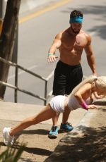 COURTNEY STODDEN Workout at Griffith Park in Hollywood