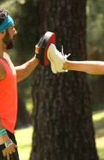 COURTNEY STODDEN Workout at Griffith Park in Hollywood