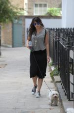 DAISY LOWE Walks Ger Dog Out in Primrose Hill