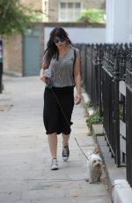 DAISY LOWE Walks Ger Dog Out in Primrose Hill
