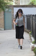 DAISY LOWE Walks Ger Dog Out in Primrose Hill