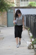 DAISY LOWE Walks Ger Dog Out in Primrose Hill