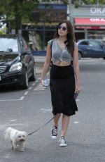 DAISY LOWE Walks Ger Dog Out in Primrose Hill
